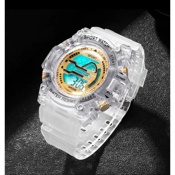 Mens LED Digital Watches Luminous Fashion Sport Waterproof Watches For Man Date - Picture 3 of 9